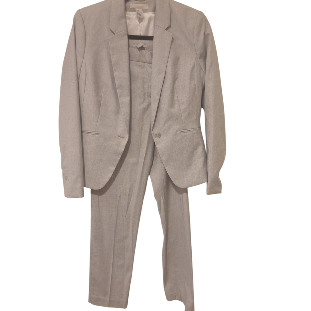 H&M Gray Tailored Suit with Notched Lapels
